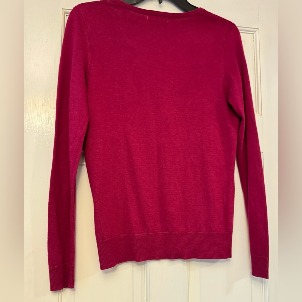 New York & Company Deep Red Cardigan Sweater - Picture 2 of 6